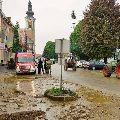 Überschwemmungen und Vermurungen am Freitag