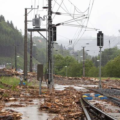 Hochwasser in Kössen / Tirol 