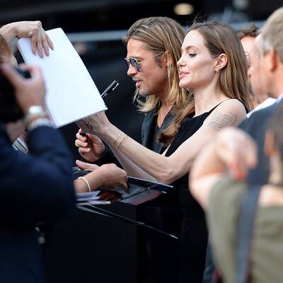 Angelina Jolie strahlt alle Sorgen weg