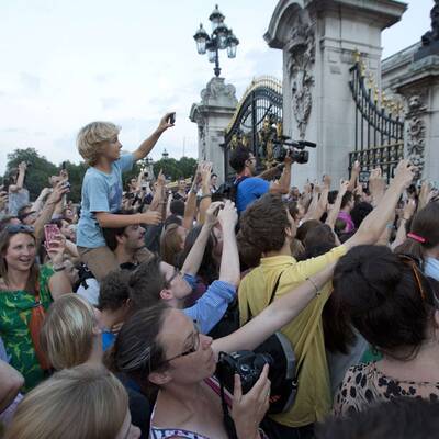 Jubel vor dem Buckingham Palace