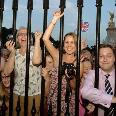 Jubel vor dem Buckingham Palace