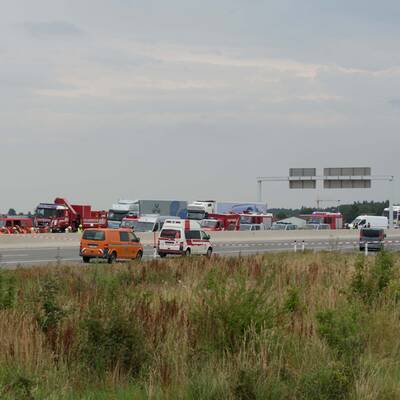 LKW-Feuerunfall auf A1 in Oberösterreich