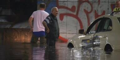 Heftige Überschwemmungen nach Regen