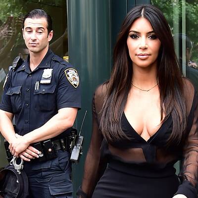 Polizist checkt Kim Kardashians Po ab