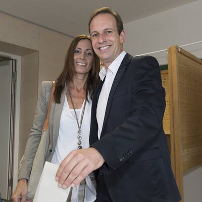 SPÖ-Vorsitzender Ritsch und seine Gattin im Wahllokal