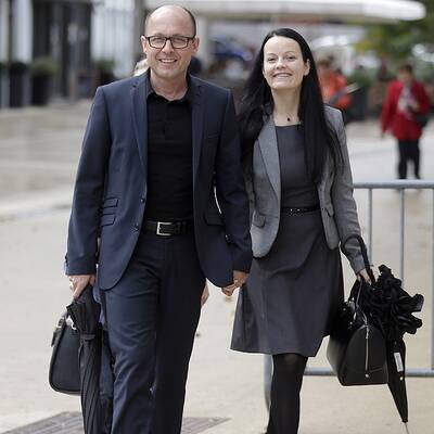 SPÖ-Vorsitzender Ritsch und seine Gattin im Wahllokal