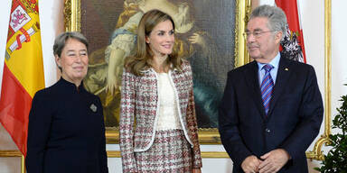 Königin Letizia bezaubert in Wien