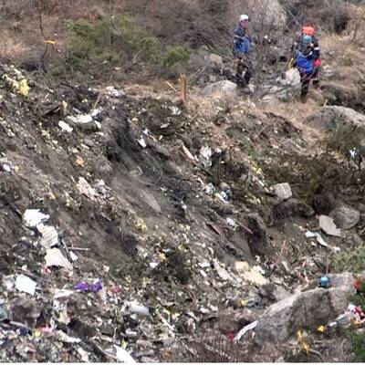 Die Wrackteile des Airbus