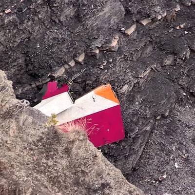 Die Wrackteile des Airbus