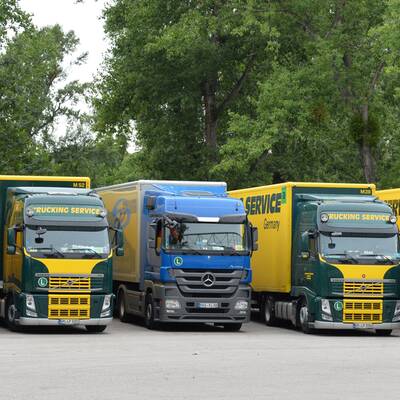 Aufbauarbeiten für die Show