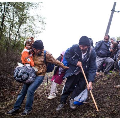 Flüchtlinge auf dem Weg nach Österreich