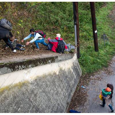 Flüchtlinge auf dem Weg nach Österreich