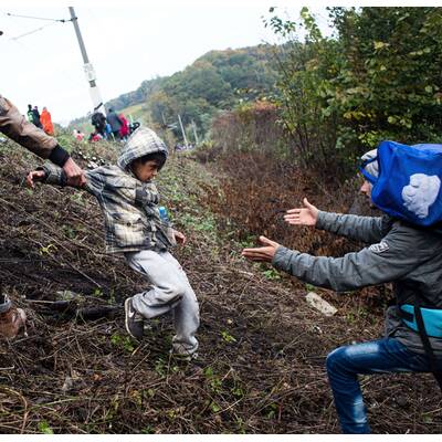 Flüchtlinge auf dem Weg nach Österreich