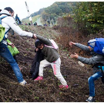 Flüchtlinge auf dem Weg nach Österreich