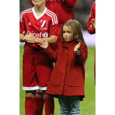 Beckhams: Familien-Auftritt bei Fußball-Spiel