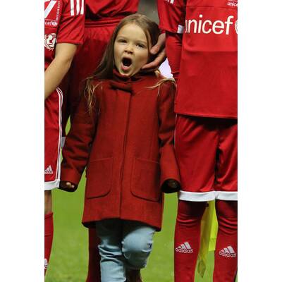 Beckhams: Familien-Auftritt bei Fußball-Spiel