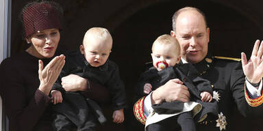 Charlène, Albert, Jacques, Gabriella, Monaco