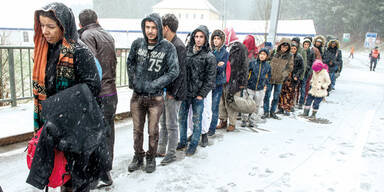 Winter bremst Flüchtlinge