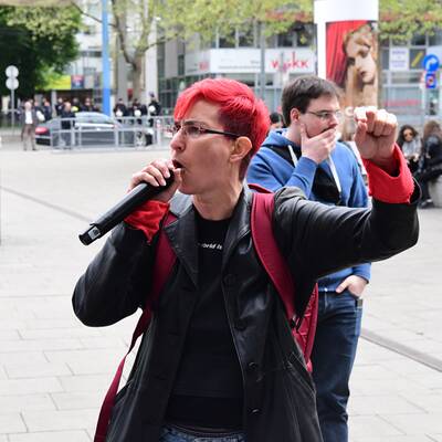 Asyl-Demo in Floridsdorf