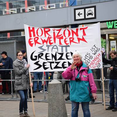 Asyl-Demo in Floridsdorf