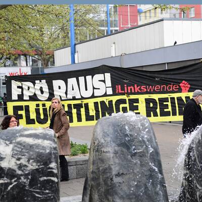 Asyl-Demo in Floridsdorf