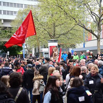 Asyl-Demo in Floridsdorf