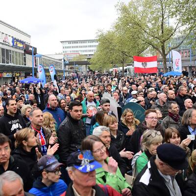 Asyl-Demo in Floridsdorf