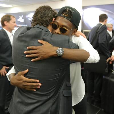 Herzlicher Empfang für ÖFB-Stars