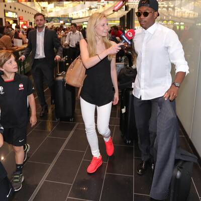 Herzlicher Empfang für ÖFB-Stars