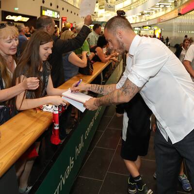 Herzlicher Empfang für ÖFB-Stars