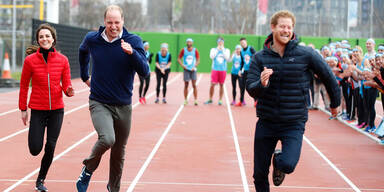 Wettrennen: Herzogin Kate, Prinz William & Prinz Harry