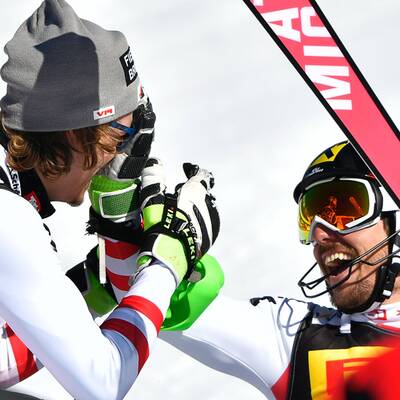 So jubelten Hirscher & Feller