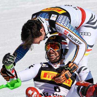 So jubelten Hirscher & Feller