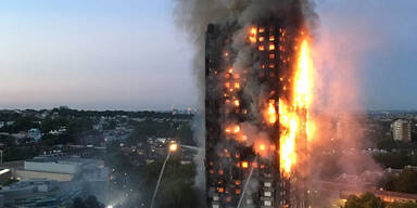 London Feuer Hochhaus-Brand