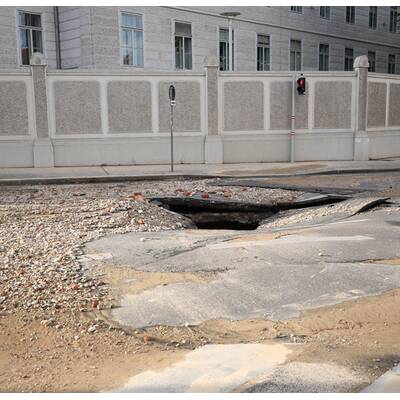 Rohrbruch setzt Alsergrund unter Wasser