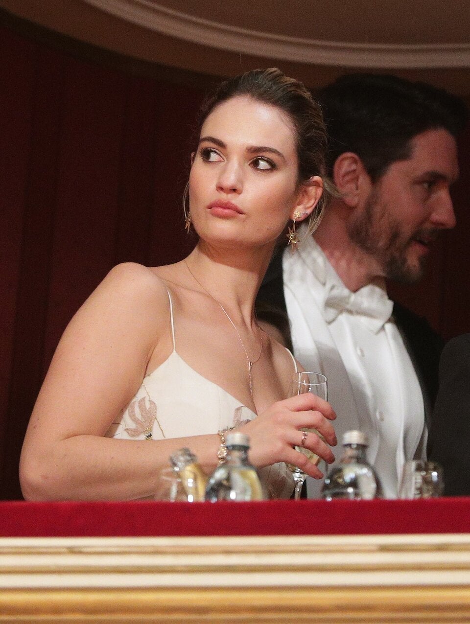 Lily James in Burberry