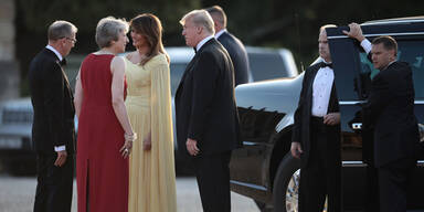 Hier trifft Trump zum Galadinner bei Theresa May ein
