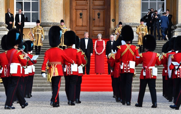 Hier trifft Trump zum Galadinner bei Theresa May ein