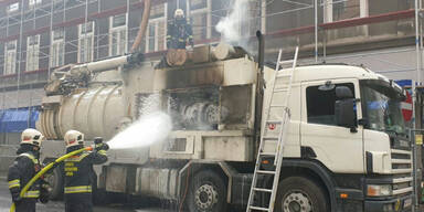 Lkw brannte in Wien