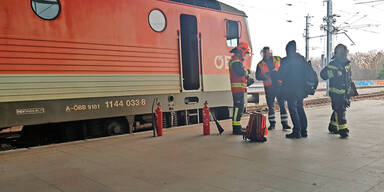 Praterstern Bahnhof Lokbrand