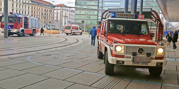 Praterstern Bahnhof Lokbrand