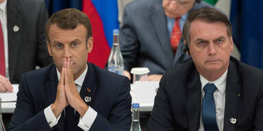 Bolsonaro verh&ouml;hnt Macron wegen seiner Frau