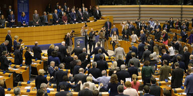 Brexit Briten-Delegation singt EU-Parlament zum Abschied ein Lied 