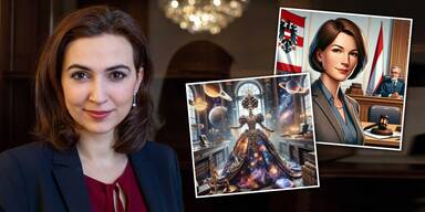 Justizministerin Zadic l&auml;sst sich von KI zu Kaiserin Sissi machen