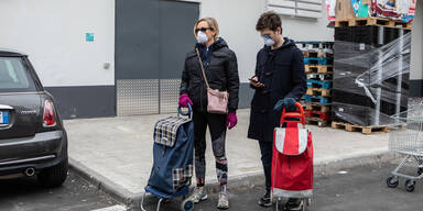 Lombardei Masken Coronavirus Italien