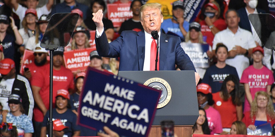 Missglückter Auftakt: Viele leere Plätze bei Trump-Wahlkampfauftritt