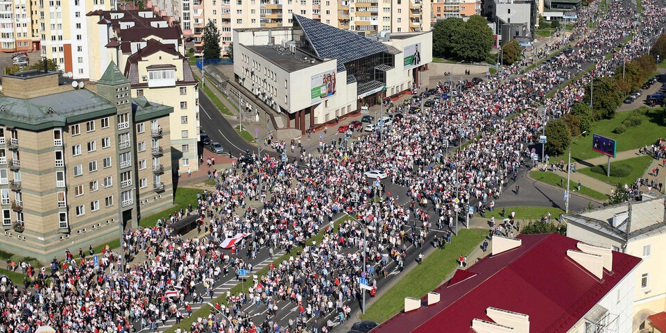 Minsk Weißrussland Belarus Demo
