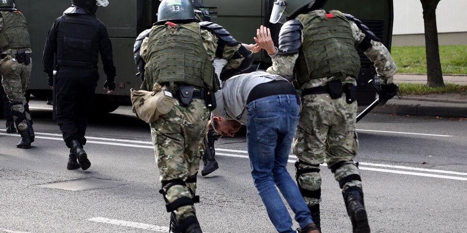 Minsk Weißrussland Belarus Demo