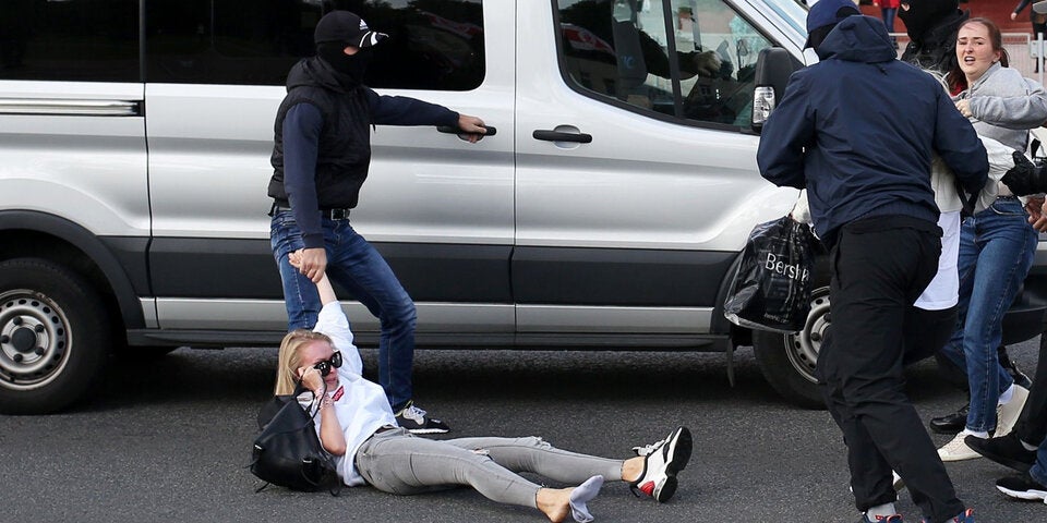 Minsk Weißrussland Belarus Demo