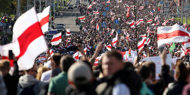 Minsk Wei&szlig;russland Belarus Demo